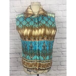 UBU Quilted Reversible Western Style Zip Up Vest Style # 2042RPTR Handmade